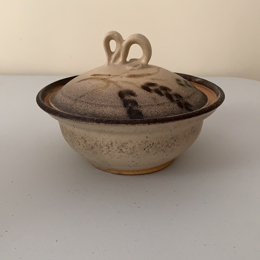 KURENDA Covered Pottery Bowl - Sugar Bowl